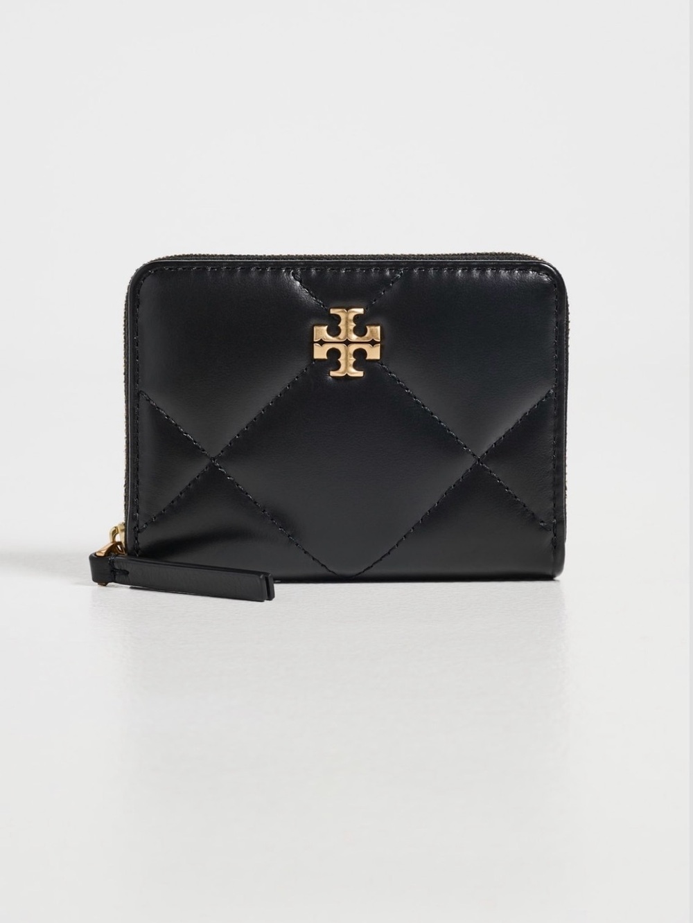 NWT Tory Burch Small Kira Diamond Quilt Leather Zip Around Wallet